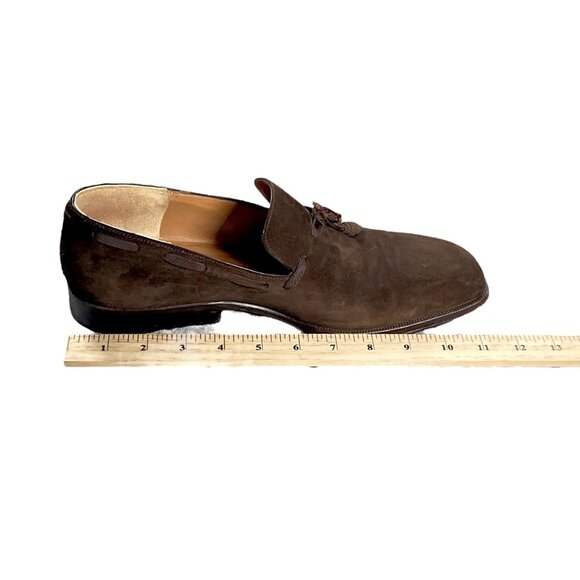 Berluti Shoes Mens US 9.5 UK 8.5 Brown Suede Loafer Silk Tassel Europe Elegant main image 5